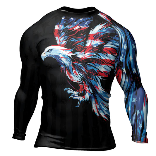 Rashninja American Eagle Patriot Men's Long Sleeve Rash Guard