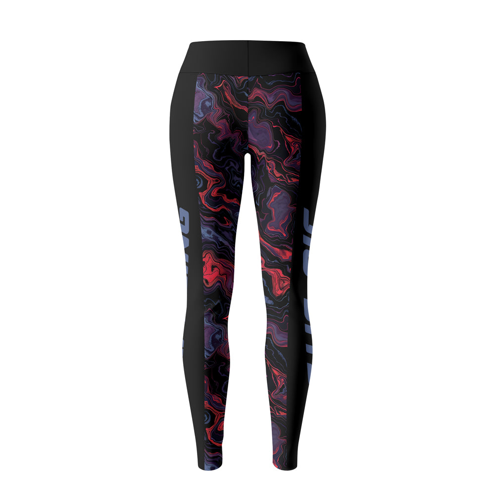 Rashninja Red Cyber Marble Women's Leggings