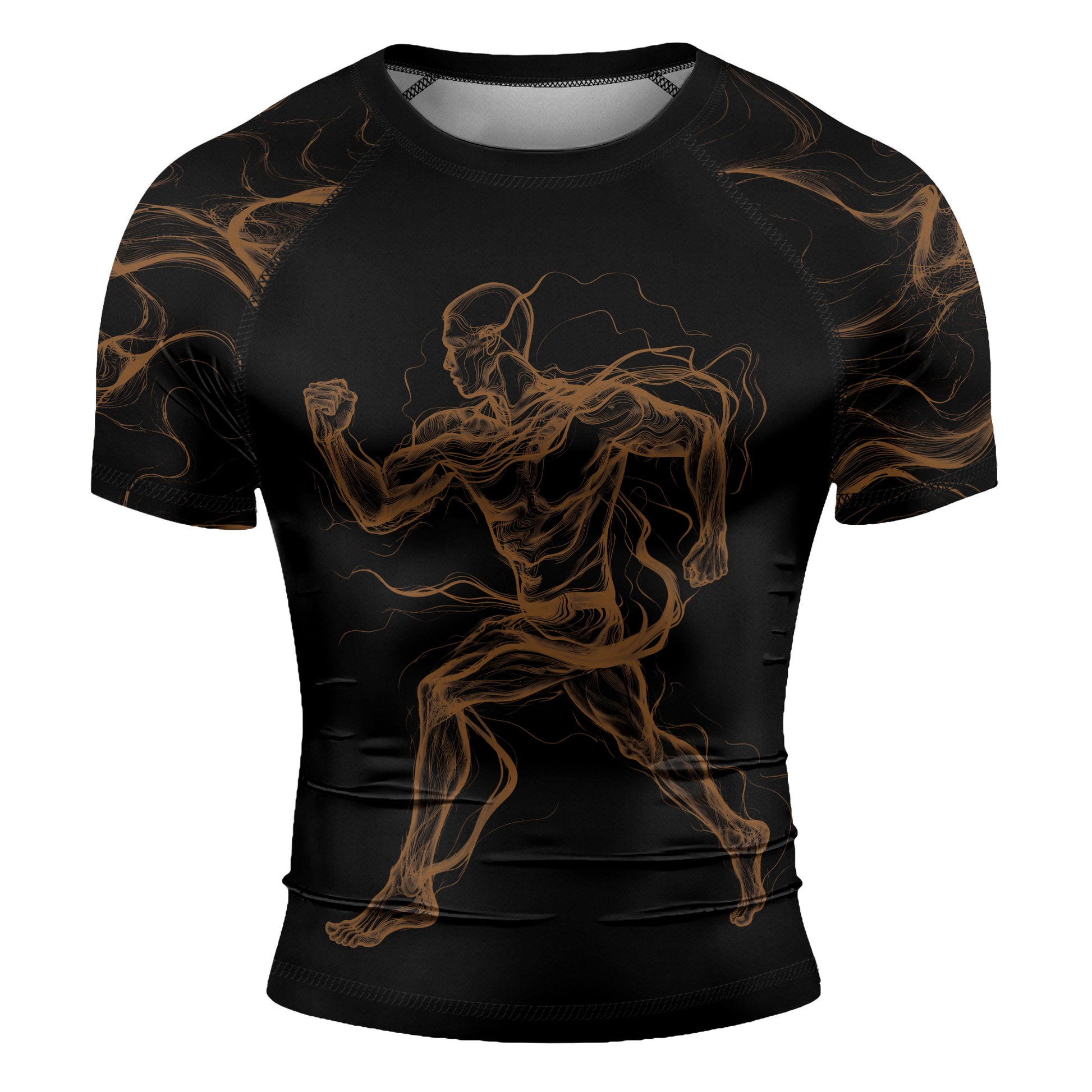 Rashninja Cyber Energy Motion Men's Short Sleeve Rash Guard