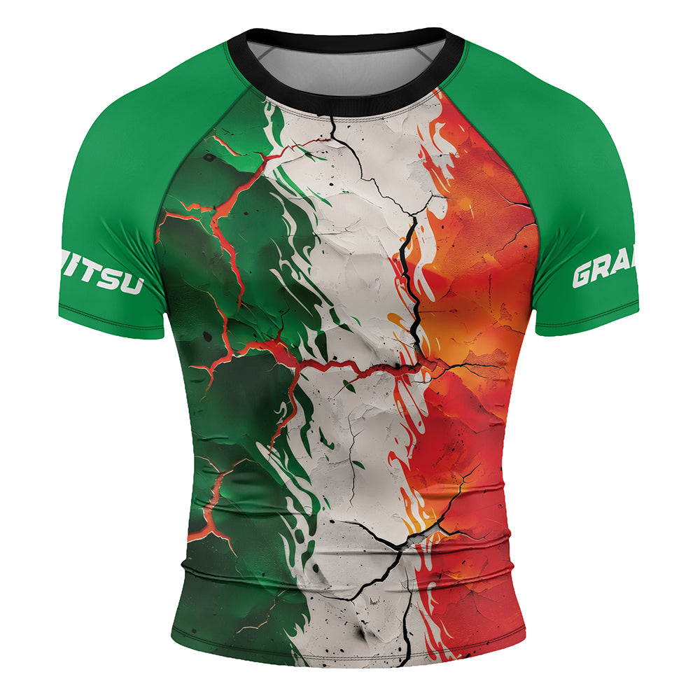 Rashninja Patriot Mexico Flag Men's Short Sleeve Rash Guard