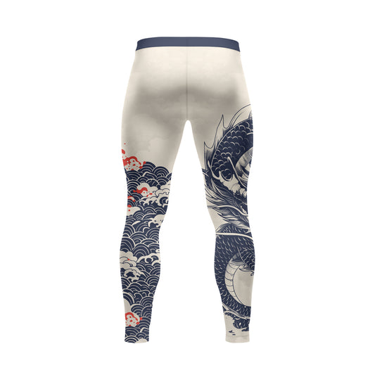 Rashninja White Dragon Red Sun Men's Spats