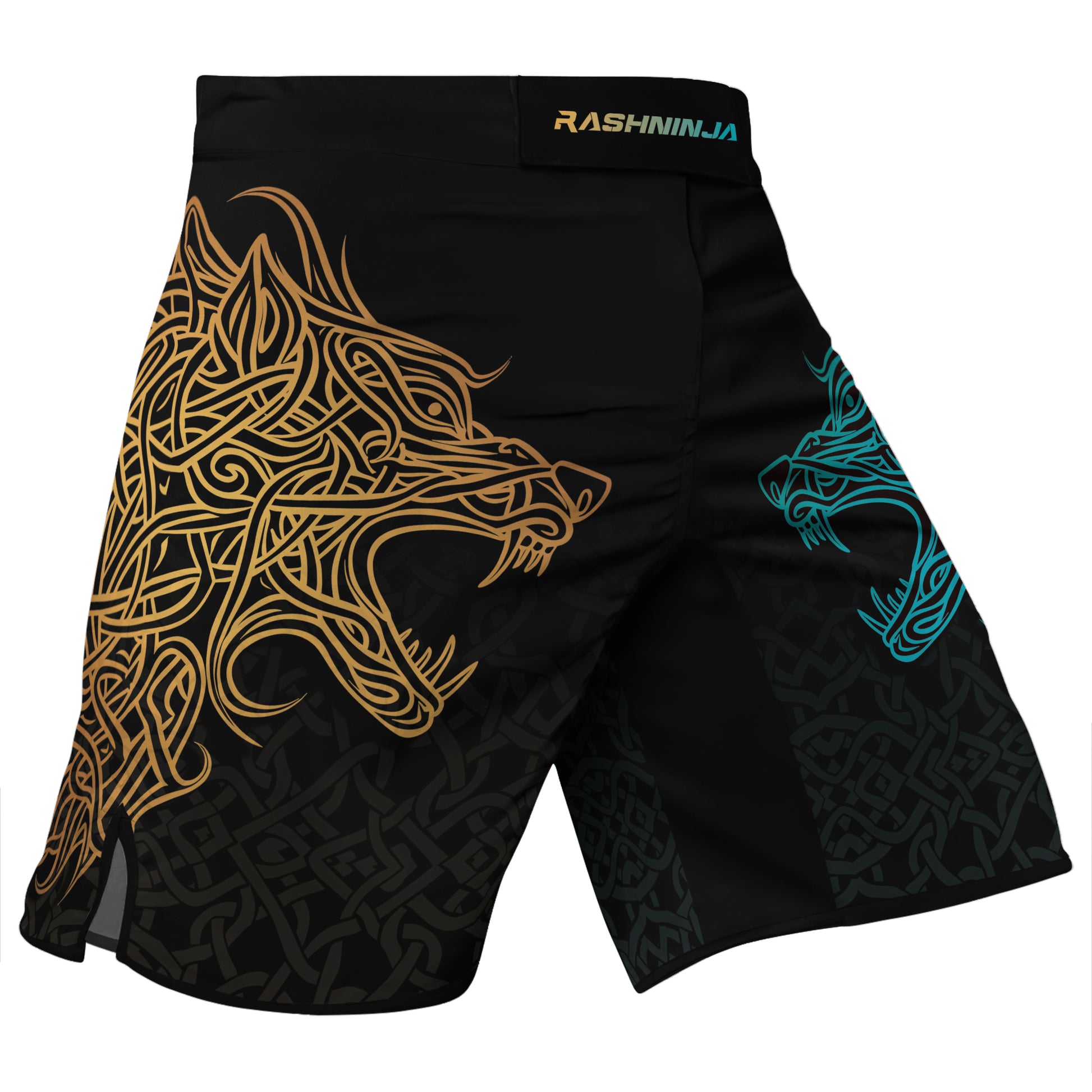 Rashninja Norse Viking Wolf Men's Fight Shorts