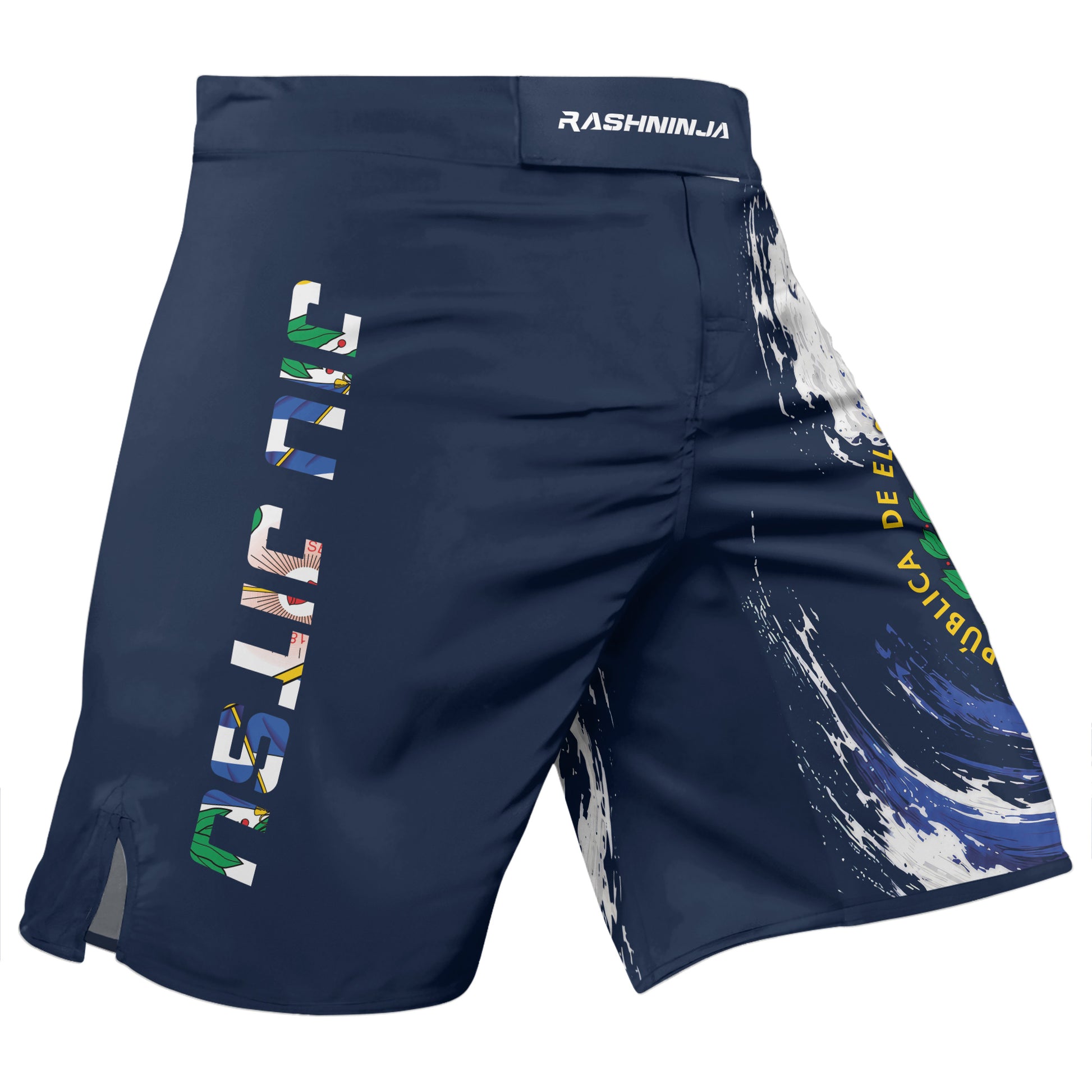 Rashninja Patriot El Salvador Flag Men's Fight Shorts