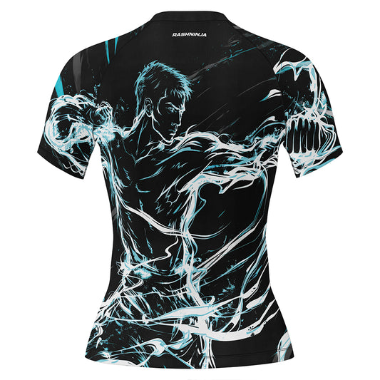 Rashninja Cyber Shadow Fighter Women's Short Sleeve Rash Guard