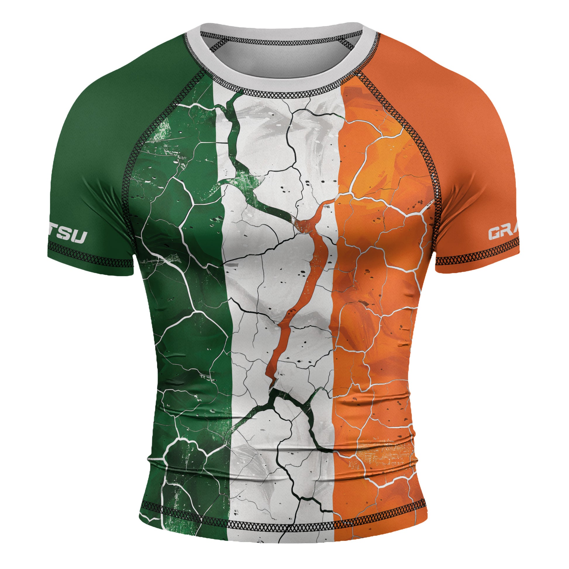 Rashninja Patriot Ireland Flag Men's Short Sleeve Rash Guard
