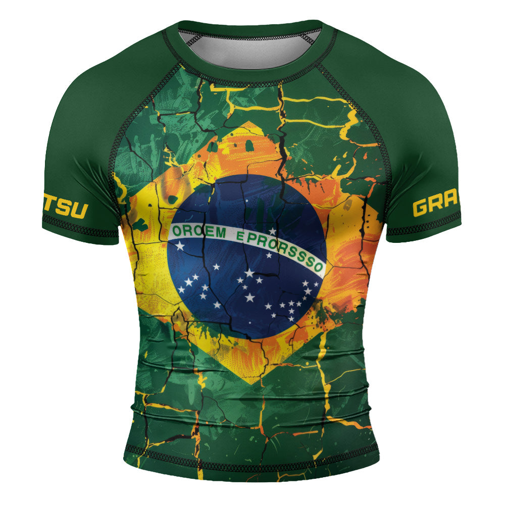 Rashninja Patriot Mexico Flag Men's Short Sleeve Rash Guard