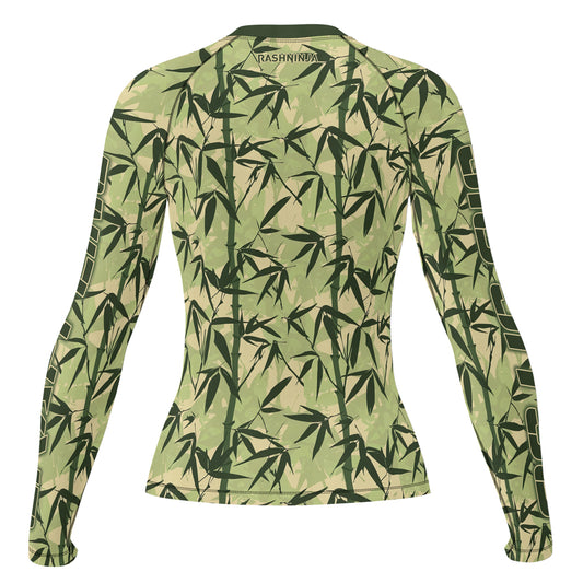 Rashninja Camouflage Bamboo Leaf Blend Women's Long Sleeve Rash Guard