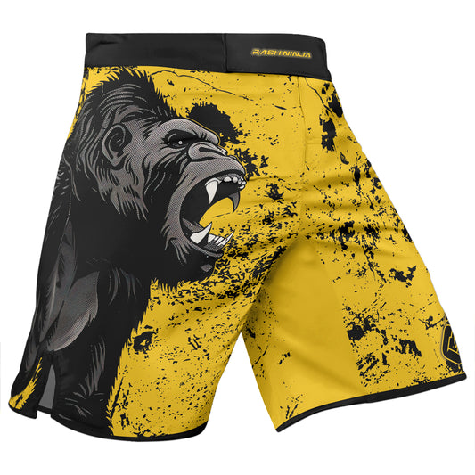 Rashninja Gorilla Golden Ruler Men's Fight Shorts