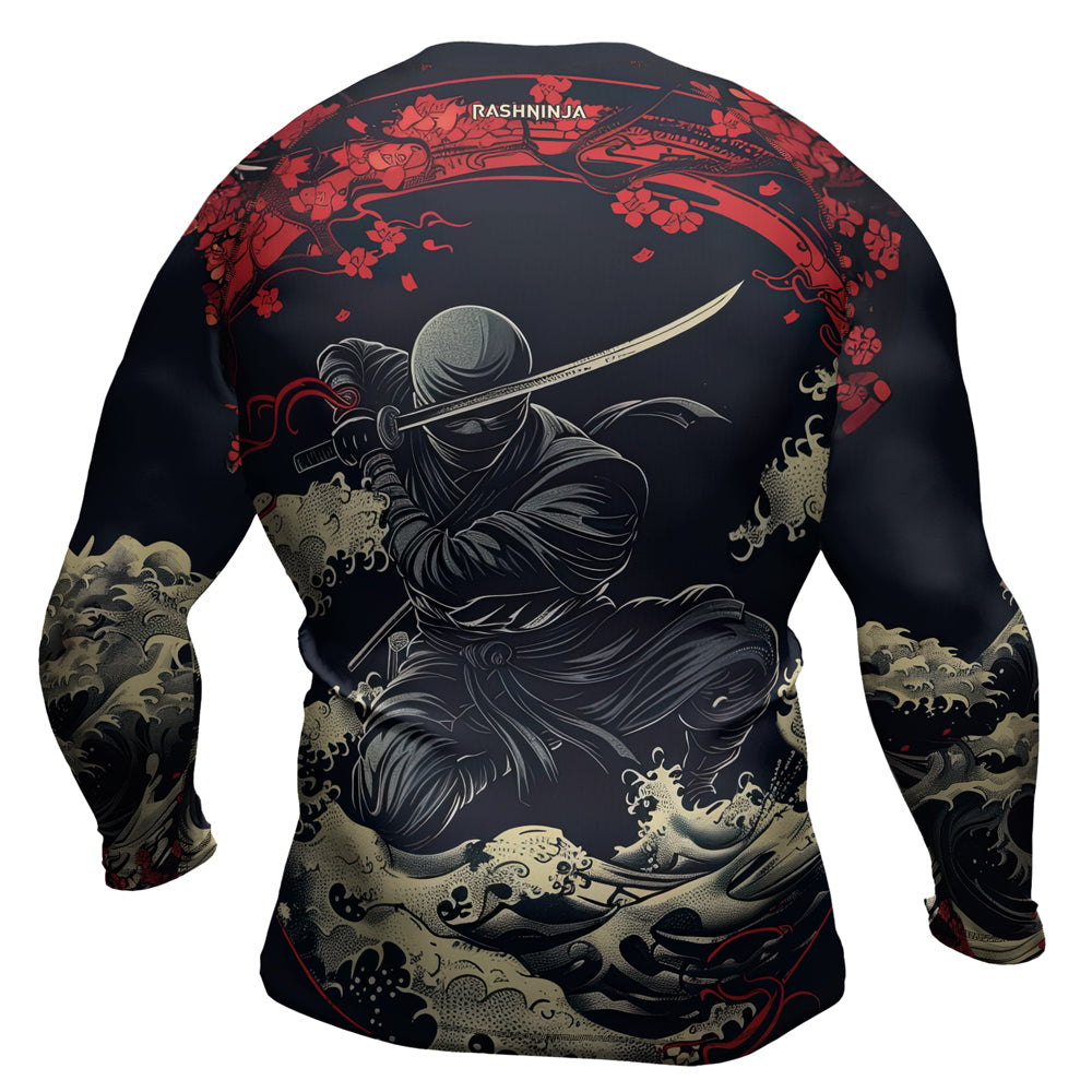 Rashninja Ninja Great Wave Men's Long Sleeve Rash Guard