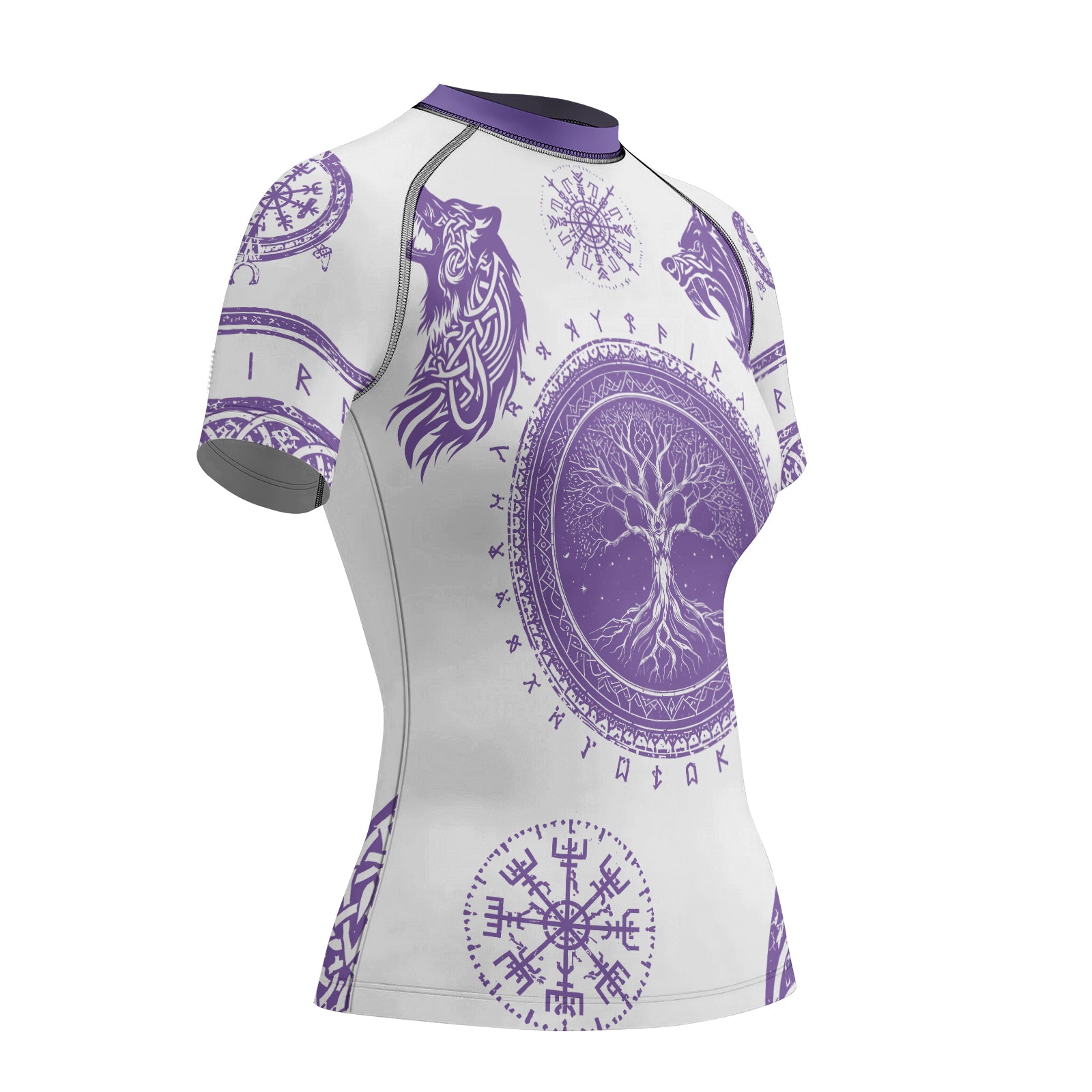 Rashninja Yggdrasil Bear Viking Women's Short Sleeve Rash Guard