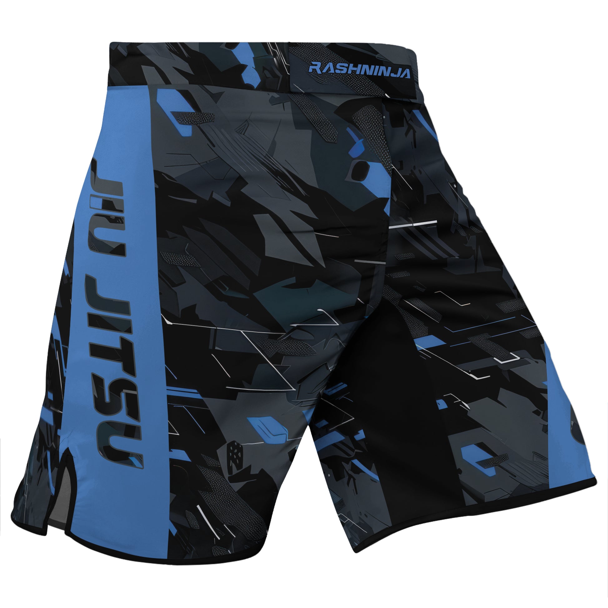 Rashninja Blue Triangle Men's Fight Shorts