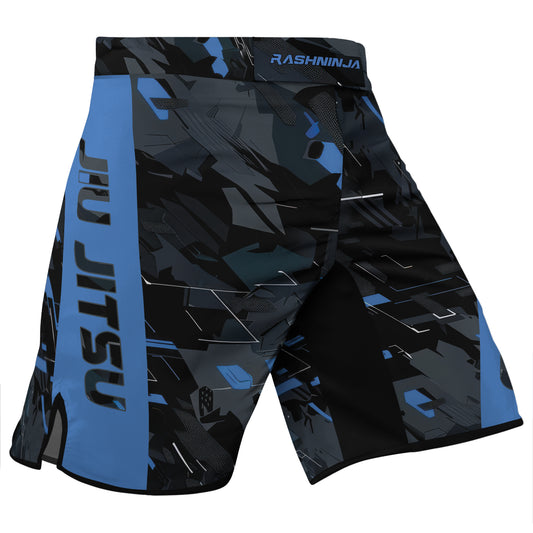 Rashninja Blue Triangle Men's Fight Shorts