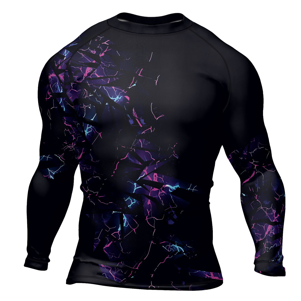 Rashninja Cyber Lightning Men's Long Sleeve Rash Guard
