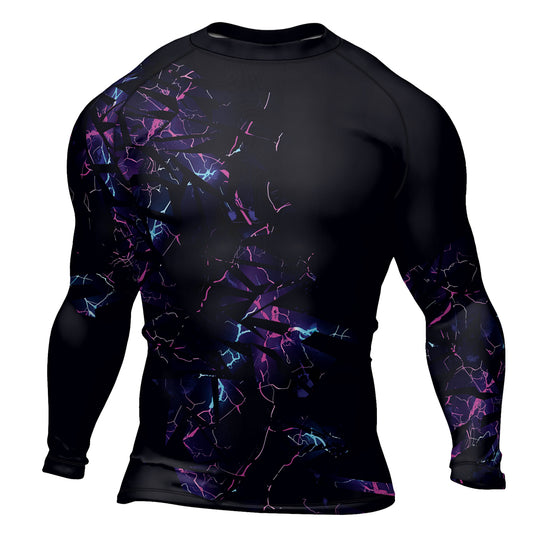 Rashninja Cyber Lightning Men's Long Sleeve Rash Guard