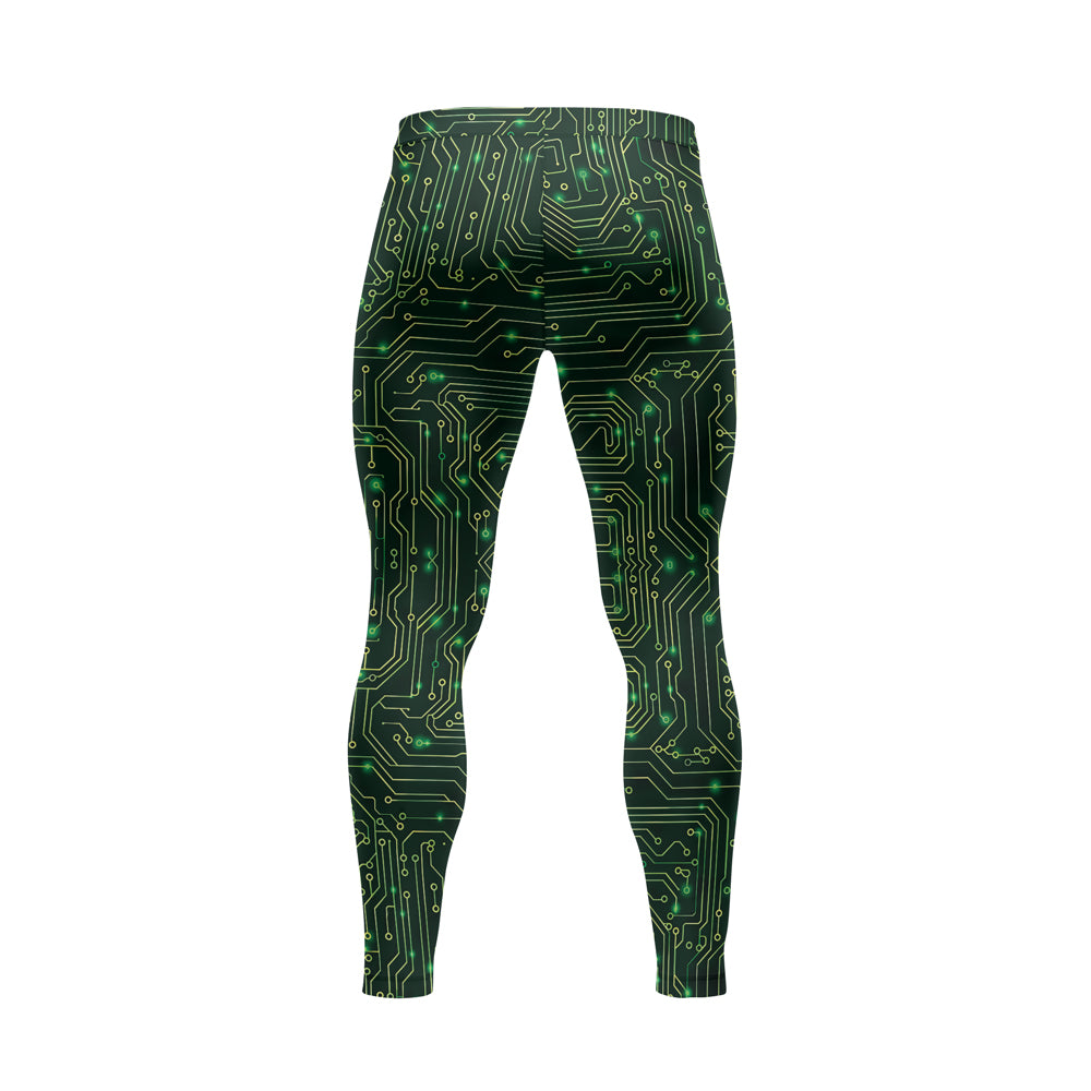 Rashninja Green Cyber Circuit Men's Spats