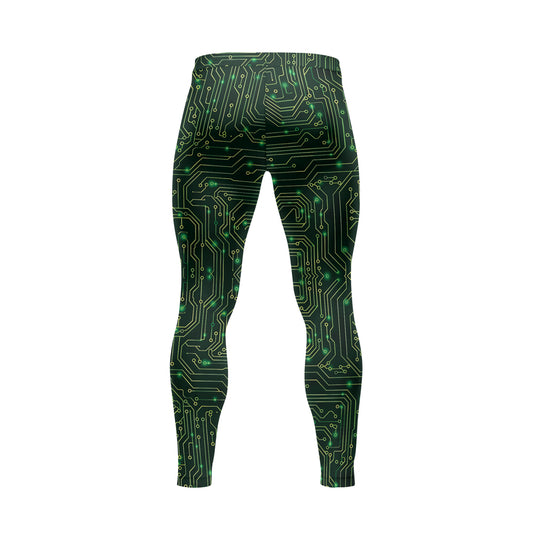 Rashninja Green Cyber Circuit Men's Spats