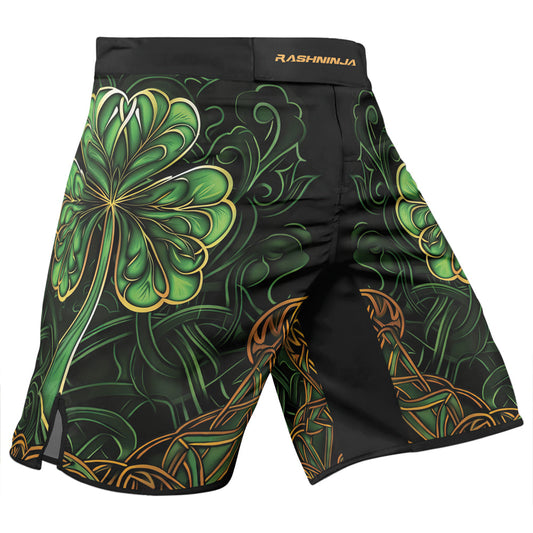 Rashninja Irish Celtic Clover Men's Fight Shorts – St. Patrick's Day Edition