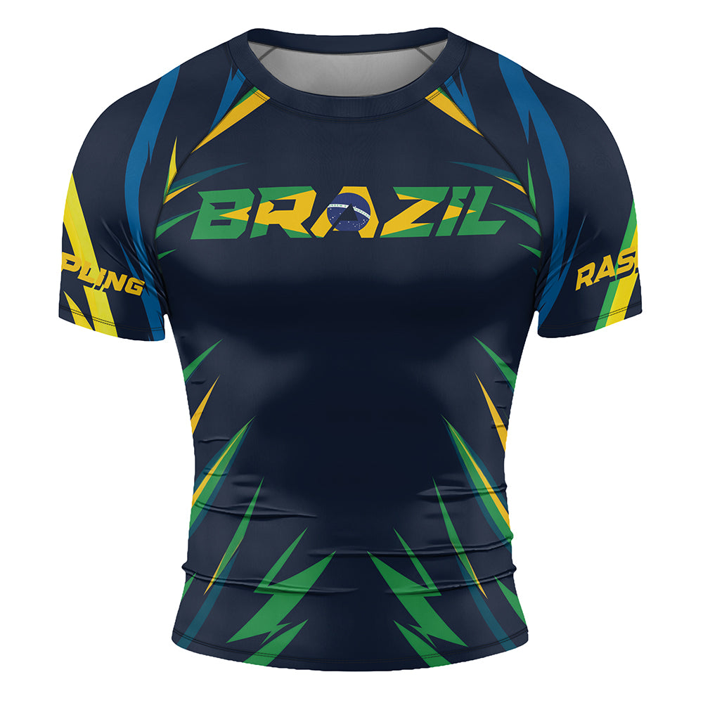 Rashninja Patriot Mexico Flag Men's Short Sleeve Rash Guard
