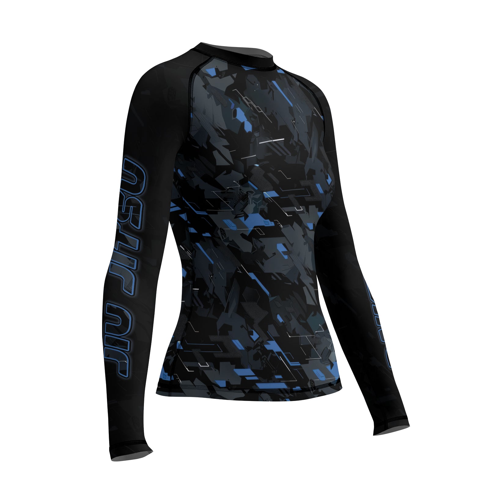 Rashninja Blue Triangle Women's Long Sleeve Rash Guard