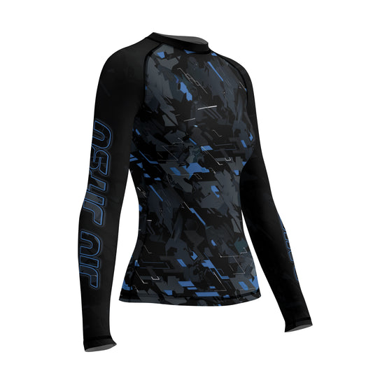 Rashninja Blue Triangle Women's Long Sleeve Rash Guard