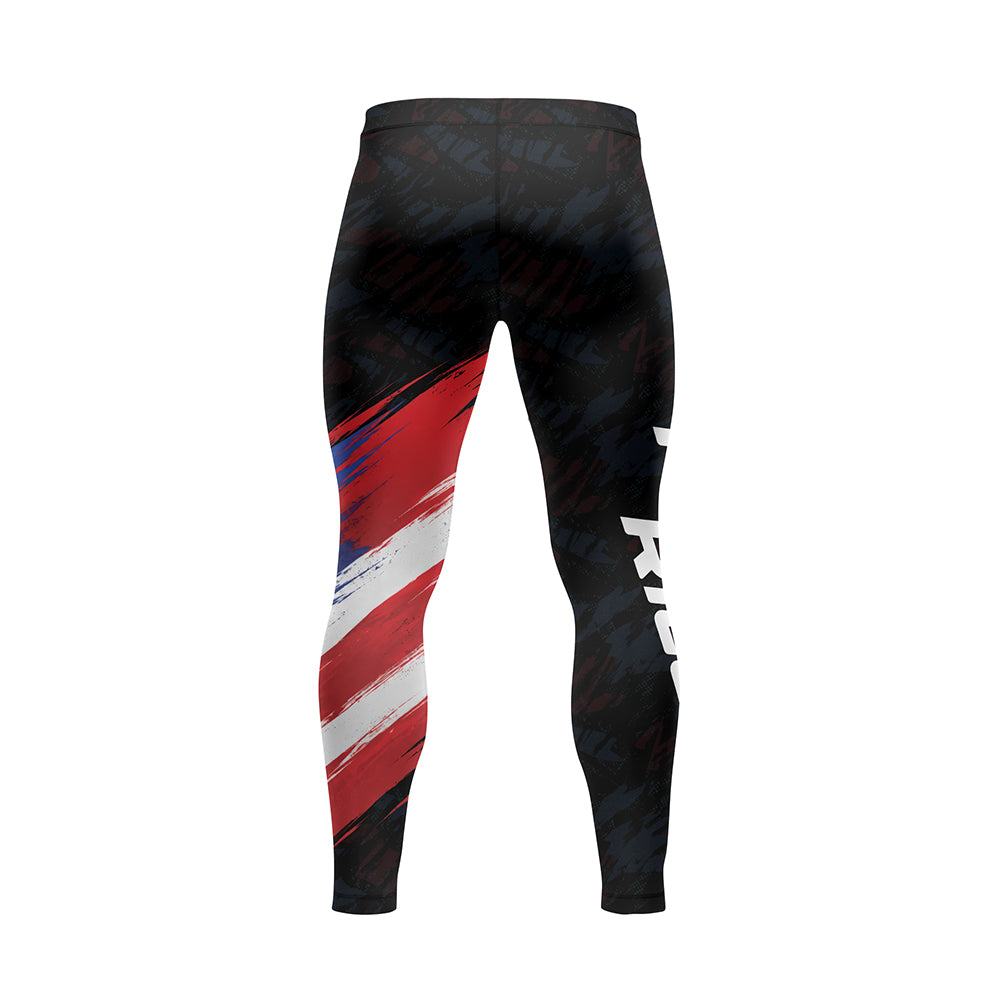 Rashninja Patriot  Puerto Rico Flag Men's Spats