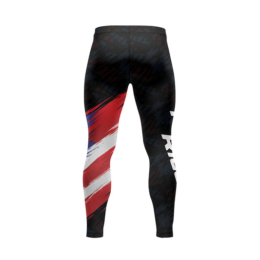 Rashninja Patriot  Puerto Rico Flag Men's Spats