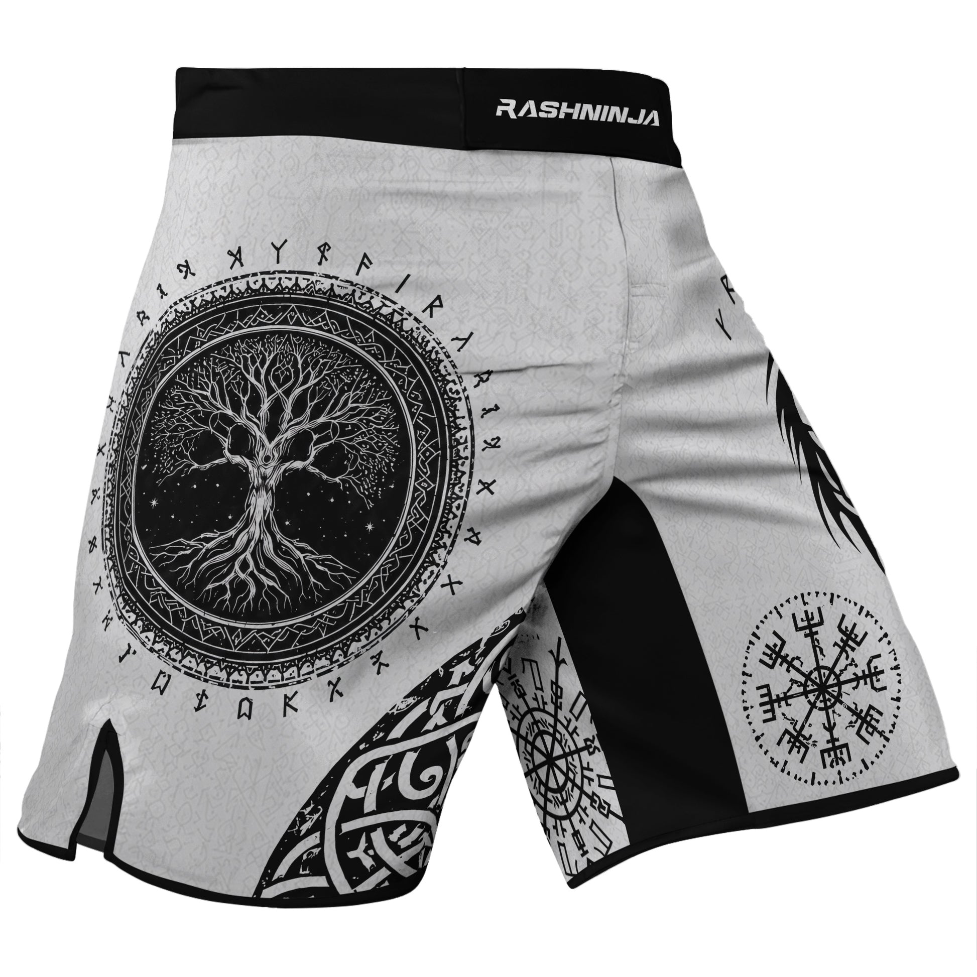 Rashninja Yggdrasil Bear Viking Men's Fight Shorts