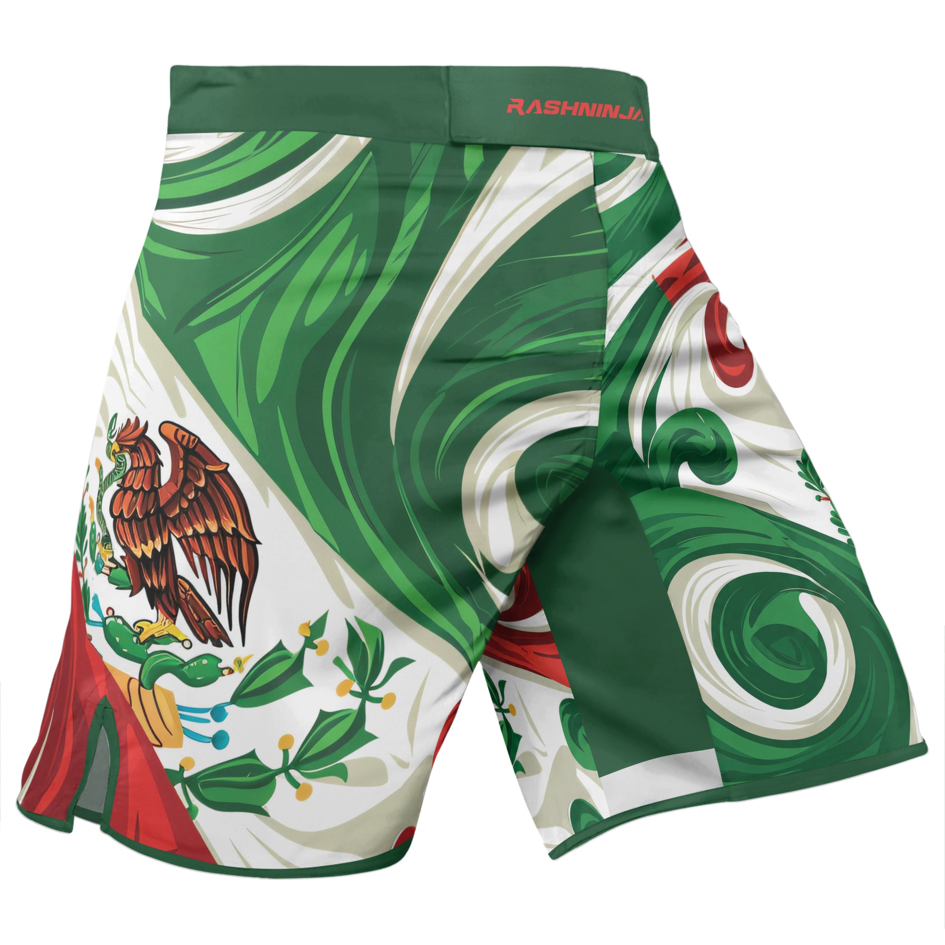 Rashninja Patriot Mexico Flag Men's Fight Shorts