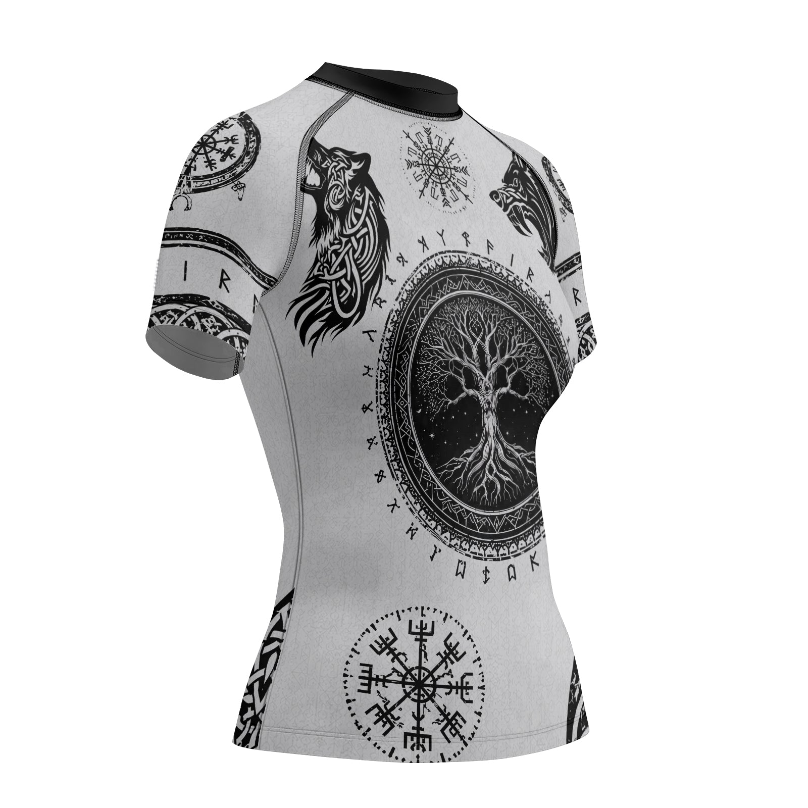 Rashninja Yggdrasil Bear Viking Women's Short Sleeve Rash Guard
