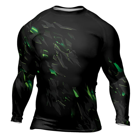 Rashninja Cyber Fracture Men's Long Sleeve Rash Guard