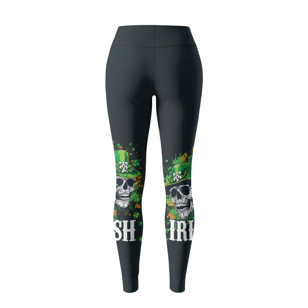 Rashninja Irish Leprechaun Skull Women's Leggings