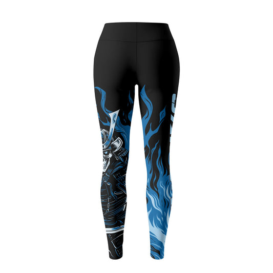 Rashninja Samurai Skull Flames Women's Leggings