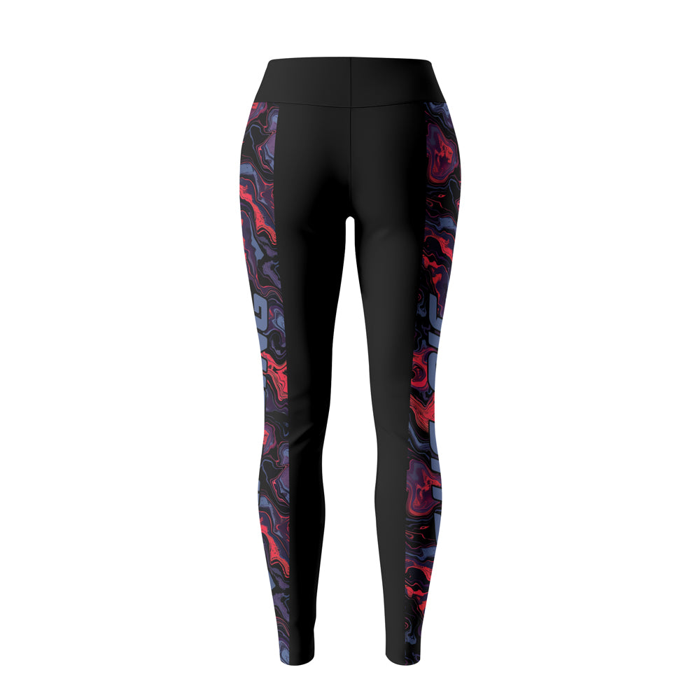 Rashninja Red Cyber Marble Women's Leggings