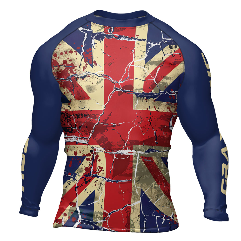 Rashninja United Kingdom Flag Men's Long Sleeve Rash Guard