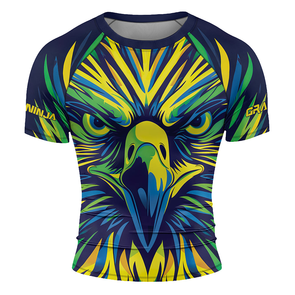 Rashninja Patriot Mexico Flag Men's Short Sleeve Rash Guard