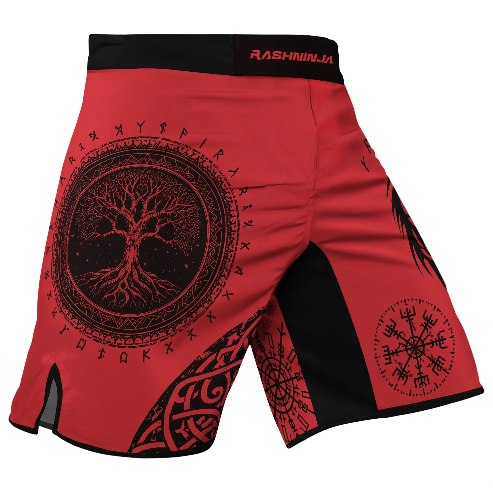 Rashninja Yggdrasil Bear Viking Men's Fight Shorts