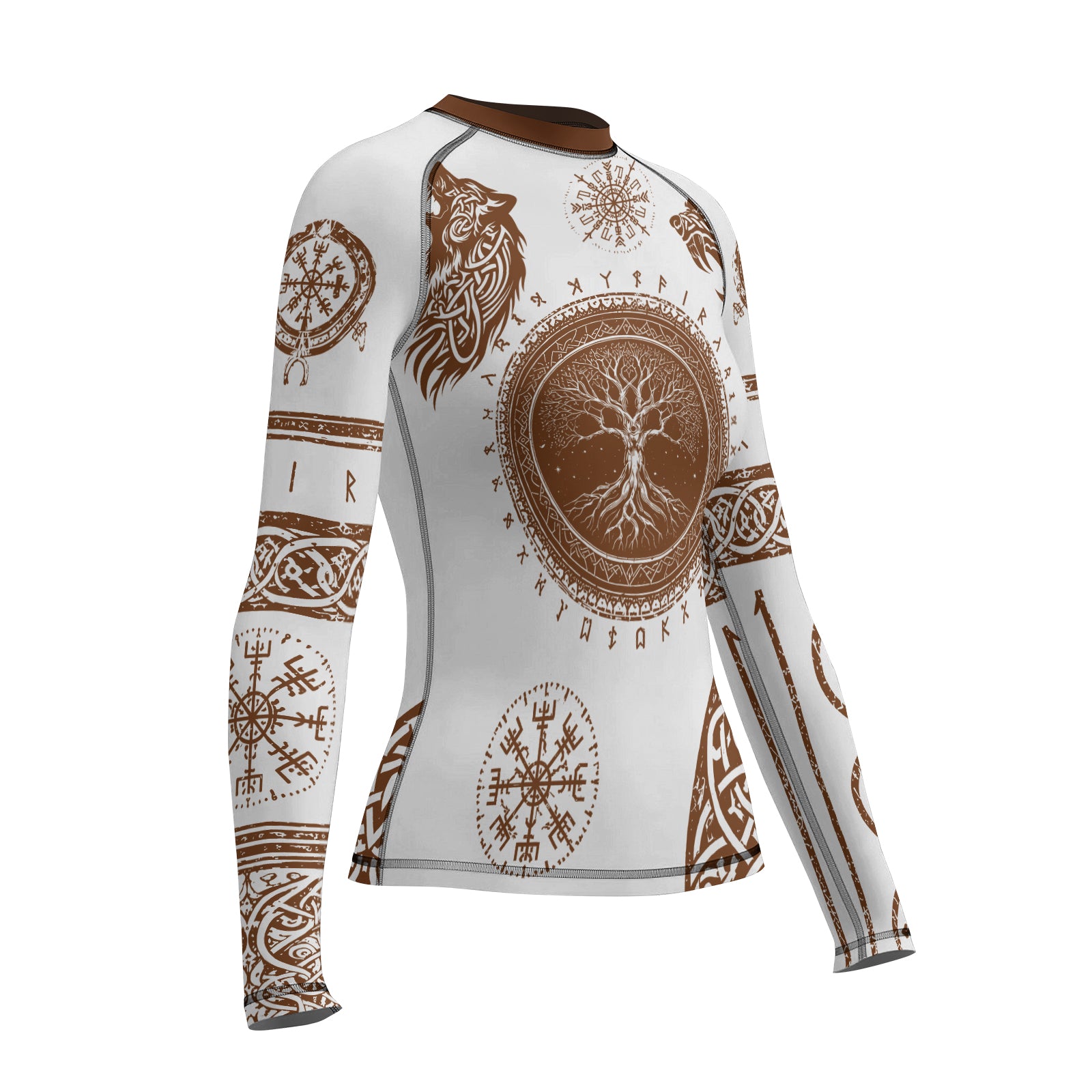 Rashninja Yggdrasil Bear Viking Women's Long Sleeve Rash Guard