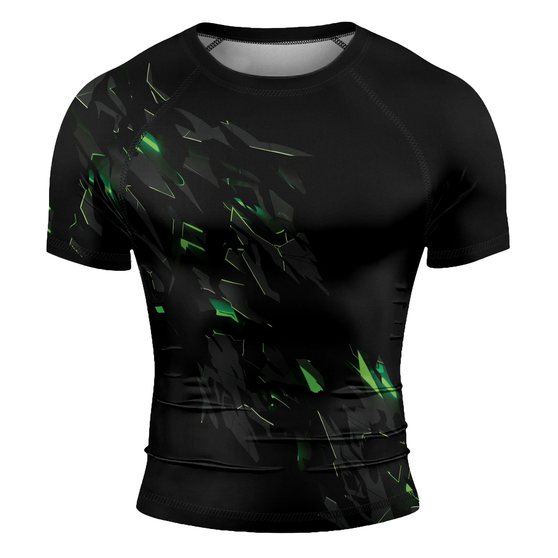 Rashninja Cyber Fracture Men's Short Sleeve Rash Guard