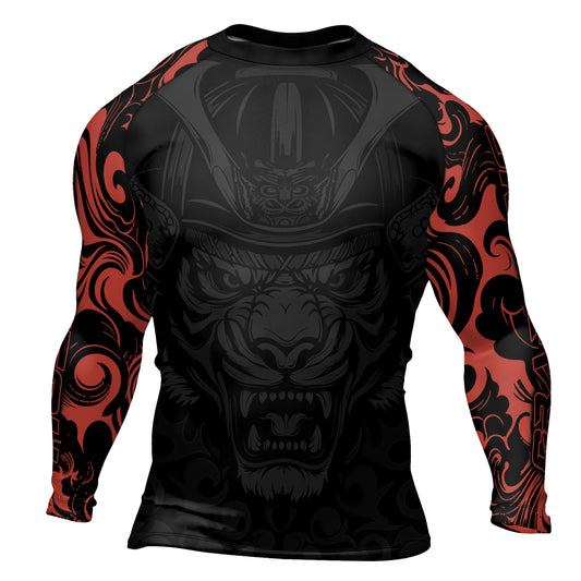 Rashninja Tiger Samurai Men's Long Sleeve Rash Guard