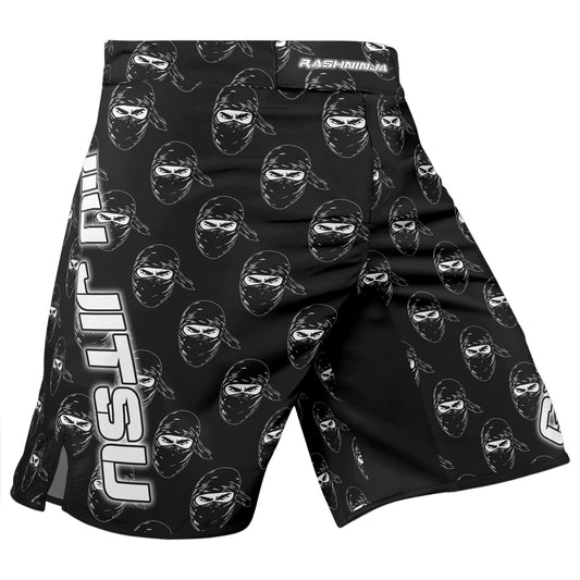 Rashninja Ninja Stealth Pattern Black Men's Fight Shorts