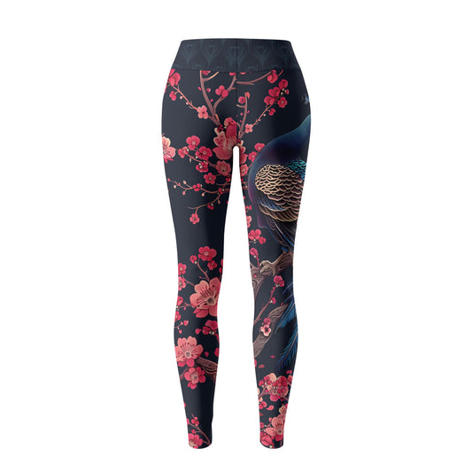 Rashninja Peacock Midnight Blossom Women's Leggings