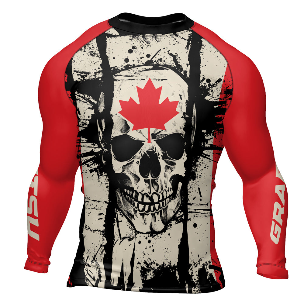 Rashninja Patriot Canada Flag Men's Long Sleeve Rash Guard
