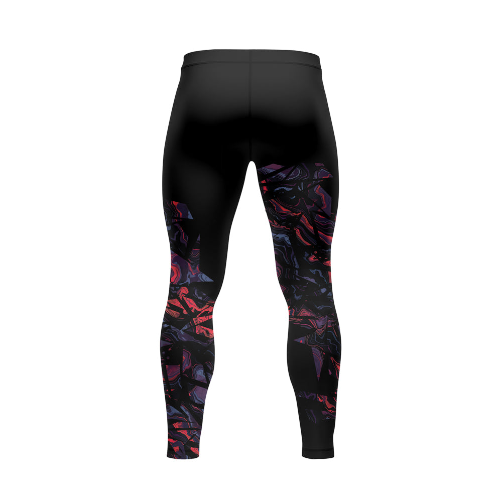 Rashninja Red Cyber Marble Men's Spats