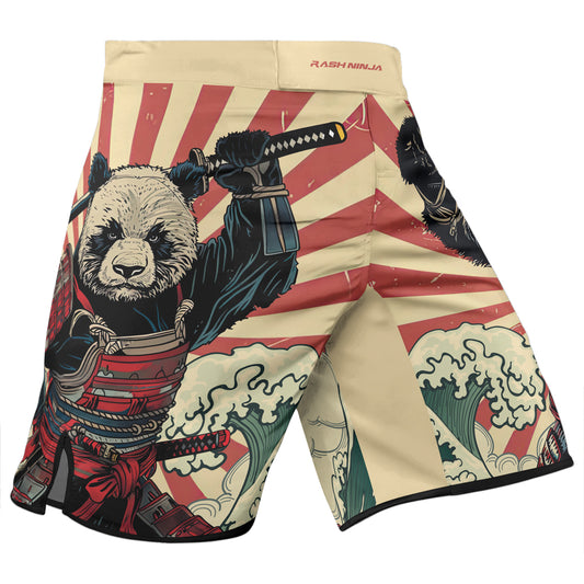 Rashninja Panda Samurai Circle Men's Fight Shorts