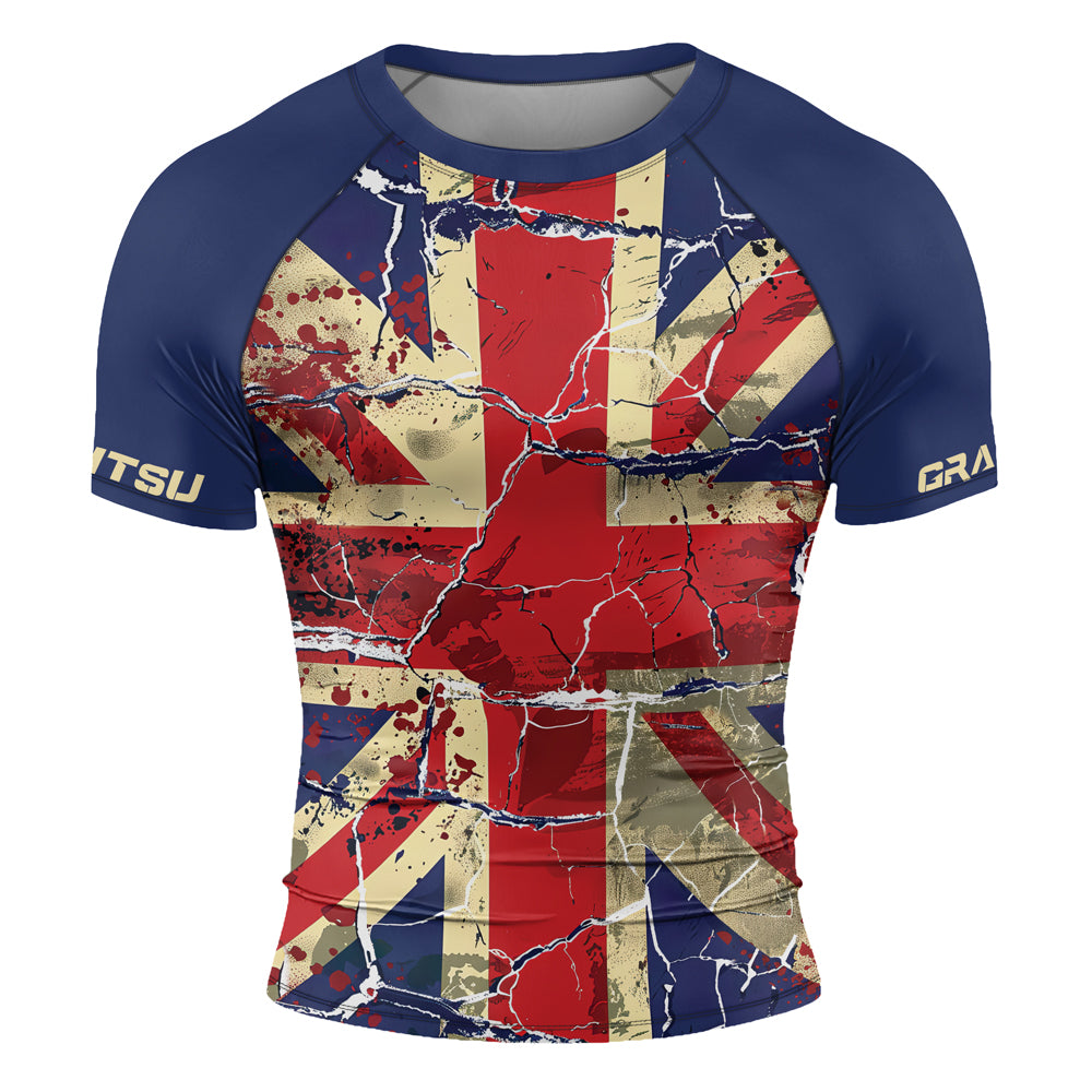 RashninjaPatriot United Kingdom Flag Men's Short Sleeve Rash Guard
