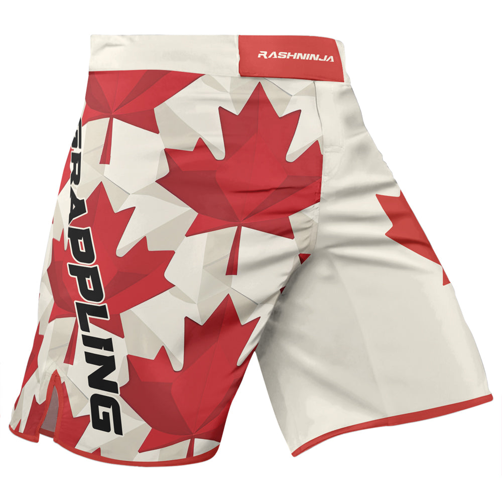 Rashninja Patriot Canada Flag Men's Fight Shorts