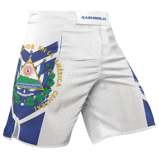 Rashninja Patriot El Salvador Flag Men's Fight Shorts