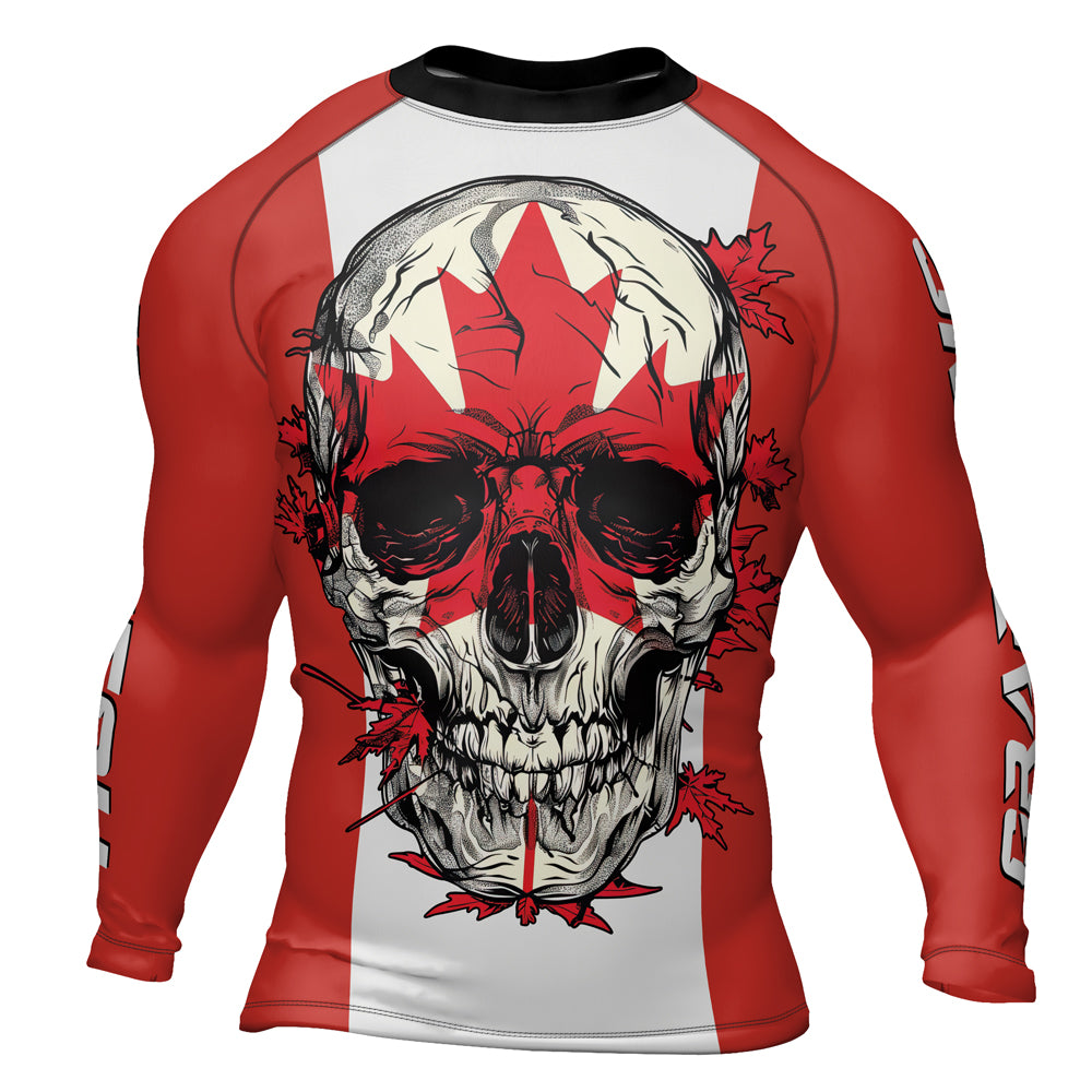Rashninja Patriot Canada Flag Men's Long Sleeve Rash Guard