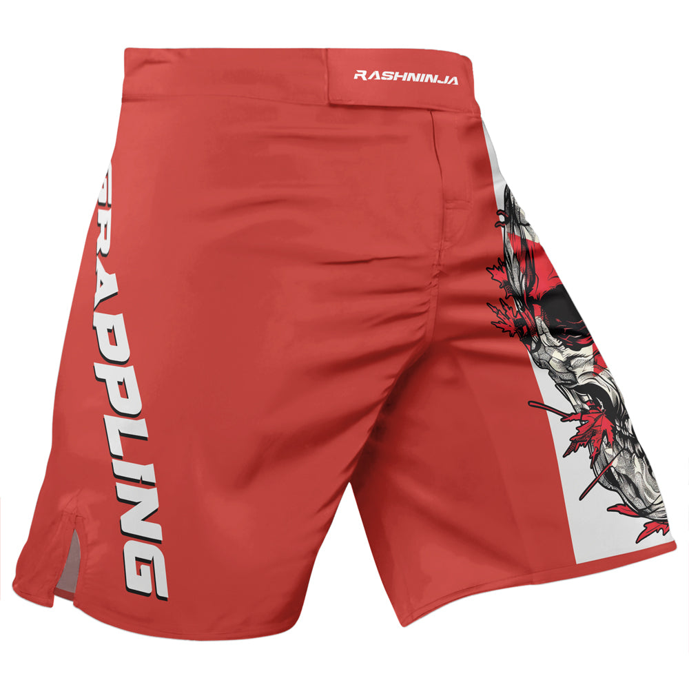 Rashninja Patriot Canada Flag Men's Fight Shorts