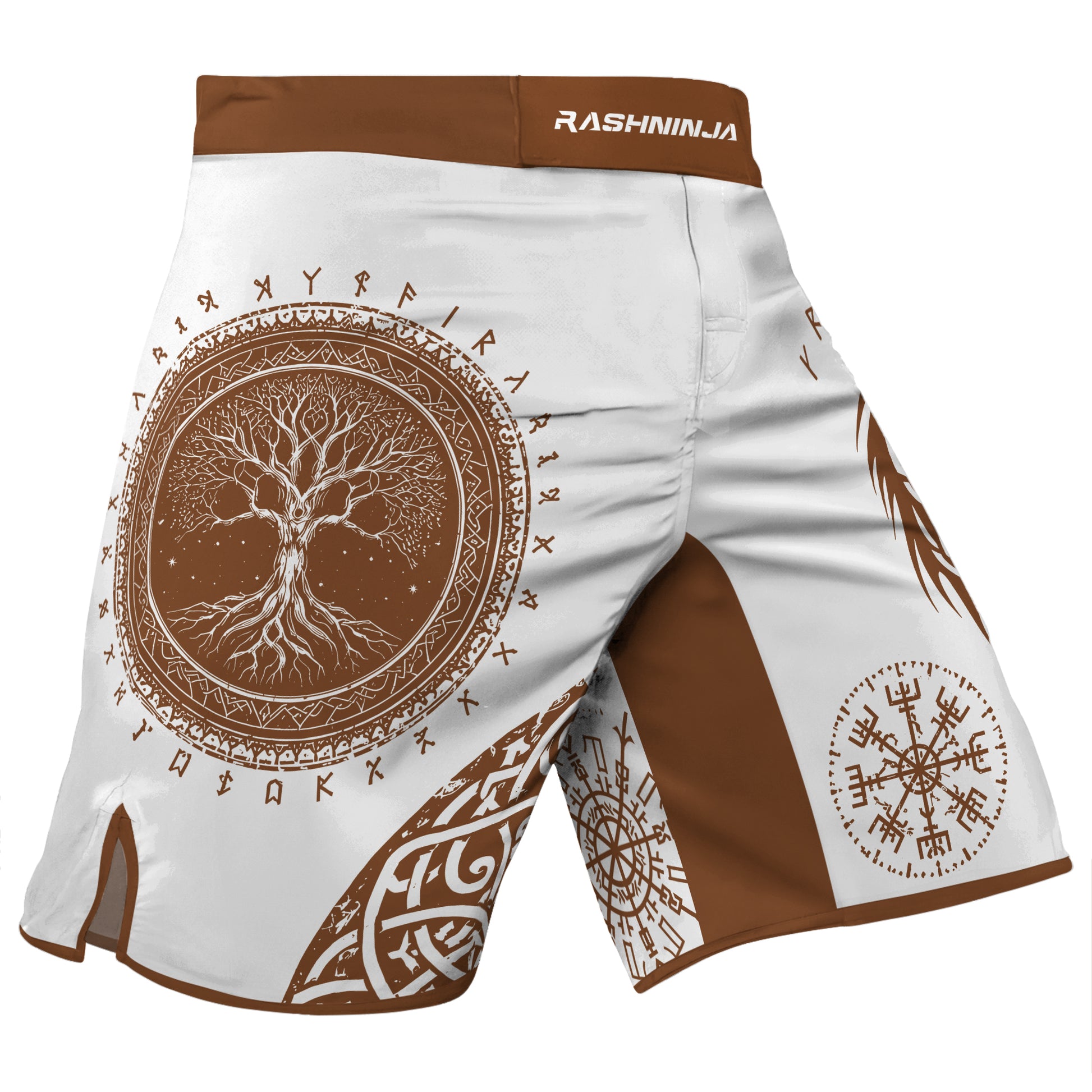 Rashninja Yggdrasil Bear Viking Men's Fight Shorts